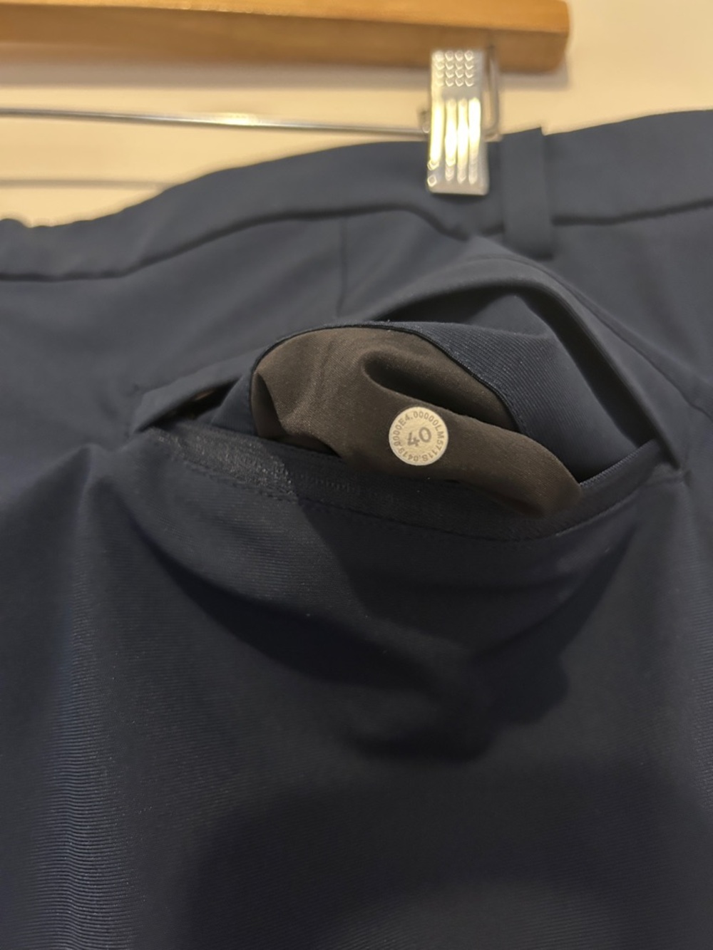 Lululemon ABC Classic-Fit Trouser Men’s 40 Navy Warpstreme Stretch Dress Pants - Picture 8 of 8